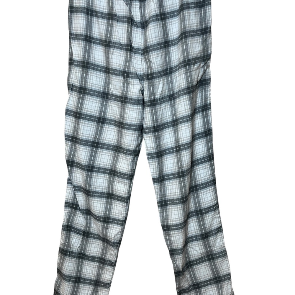 Hollister Men's Flannel Sleep Pants, Size XS, Gray, Beige and White Plaid